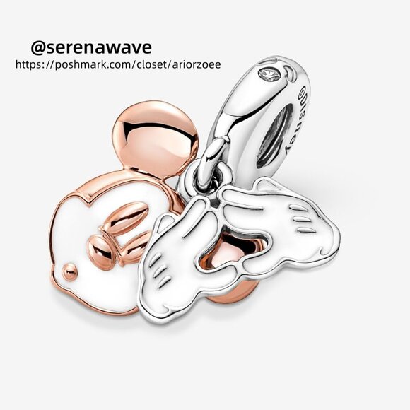 Pandora Disney Mickey Mouse Double Dangle Charm - Picture 2 of 6